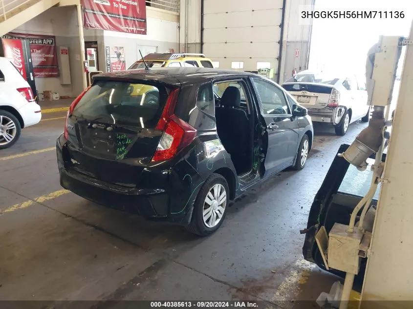 2017 Honda Fit Lx VIN: 3HGGK5H56HM711136 Lot: 40385613