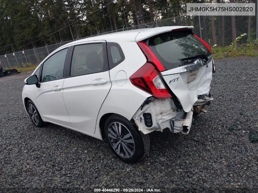 2017 Honda Fit Ex VIN: JHMGK5H75HS002820 Lot: 40446290