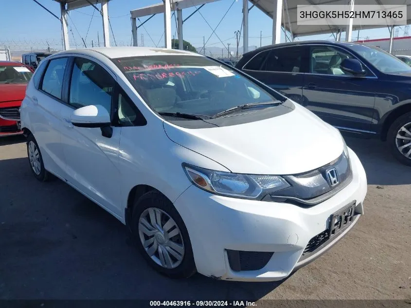 2017 Honda Fit Lx VIN: 3HGGK5H52HM713465 Lot: 40463916