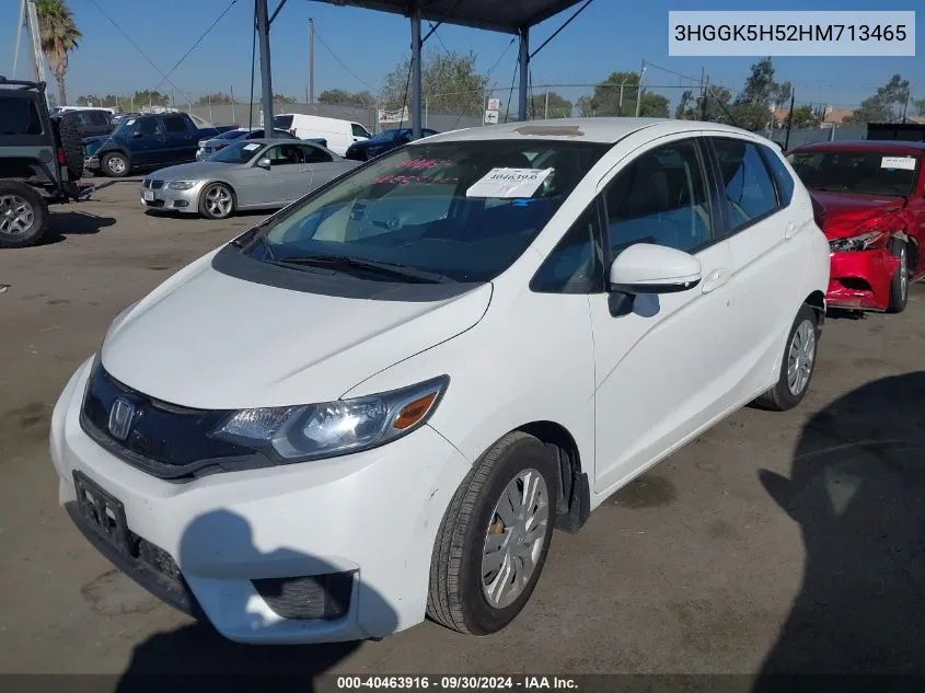 2017 Honda Fit Lx VIN: 3HGGK5H52HM713465 Lot: 40463916