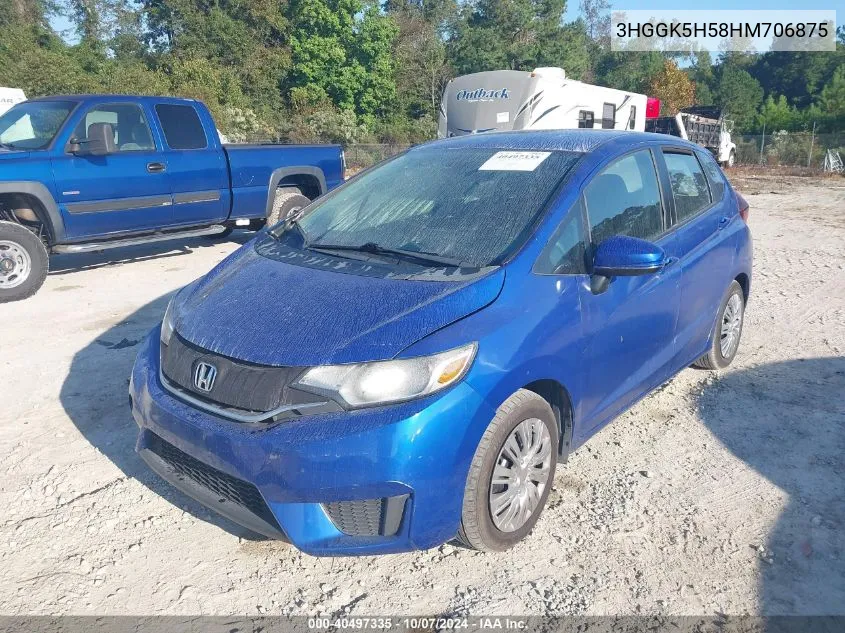 2017 Honda Fit Lx VIN: 3HGGK5H58HM706875 Lot: 40497335