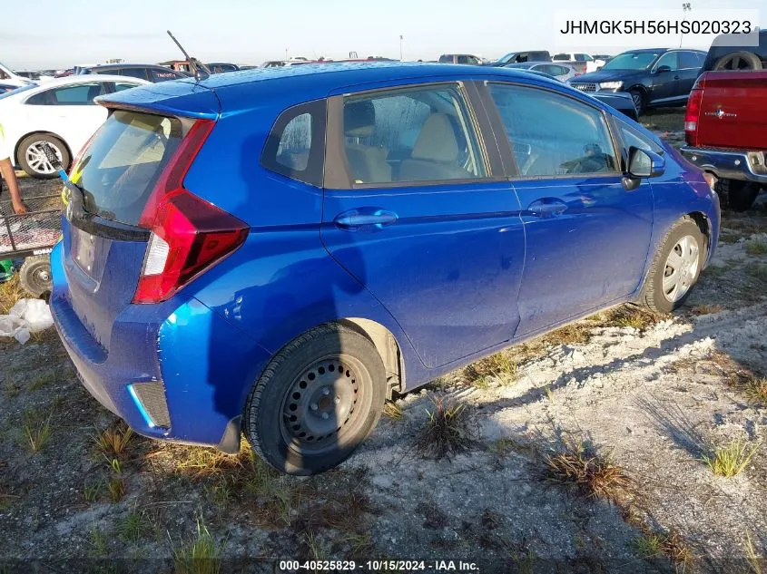 2017 Honda Fit Lx VIN: JHMGK5H56HS020323 Lot: 40525829