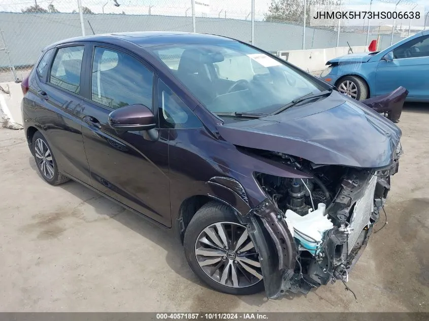 2017 Honda Fit Ex VIN: JHMGK5H73HS006638 Lot: 40571857