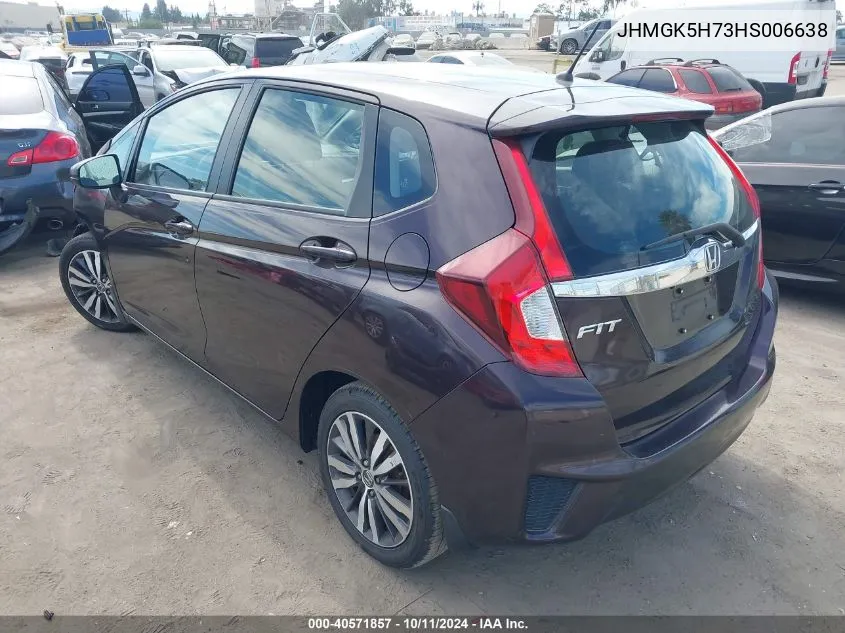 2017 Honda Fit Ex VIN: JHMGK5H73HS006638 Lot: 40571857