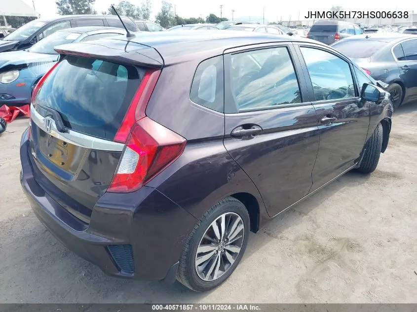 2017 Honda Fit Ex VIN: JHMGK5H73HS006638 Lot: 40571857