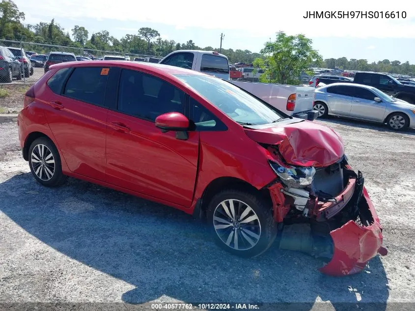 2017 Honda Fit Ex/Exl VIN: JHMGK5H97HS016610 Lot: 40577762