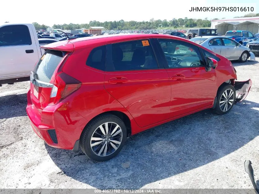 2017 Honda Fit Ex/Exl VIN: JHMGK5H97HS016610 Lot: 40577762