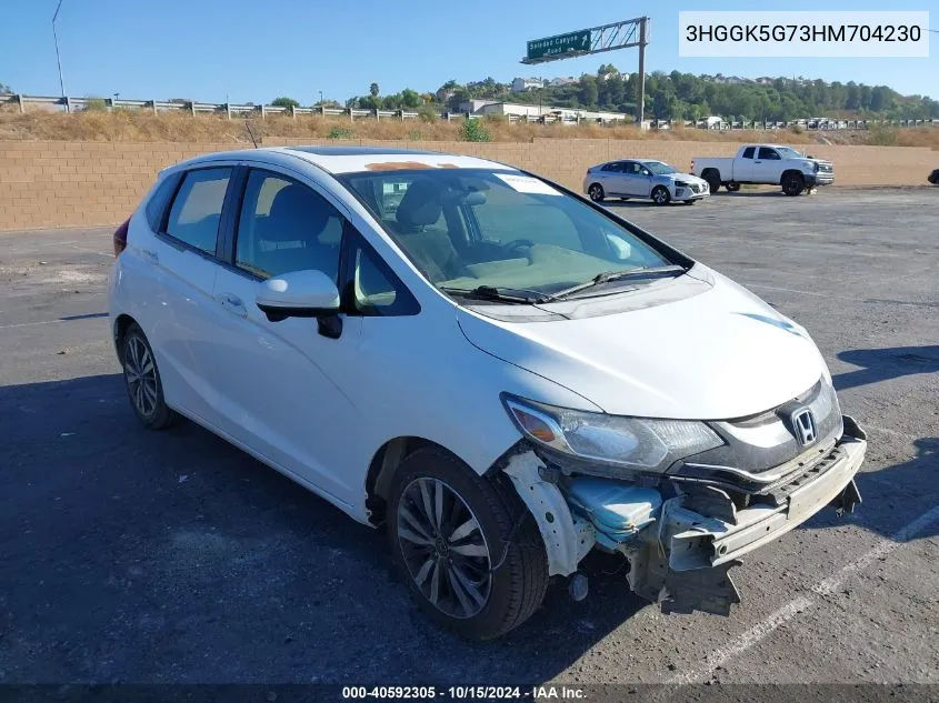 2017 Honda Fit Ex VIN: 3HGGK5G73HM704230 Lot: 40592305