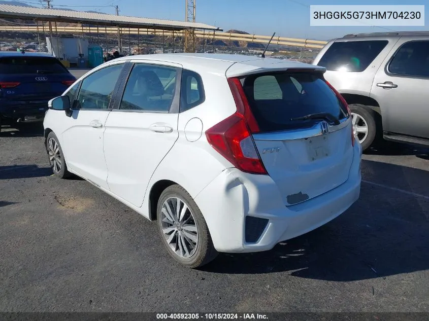 2017 Honda Fit Ex VIN: 3HGGK5G73HM704230 Lot: 40592305