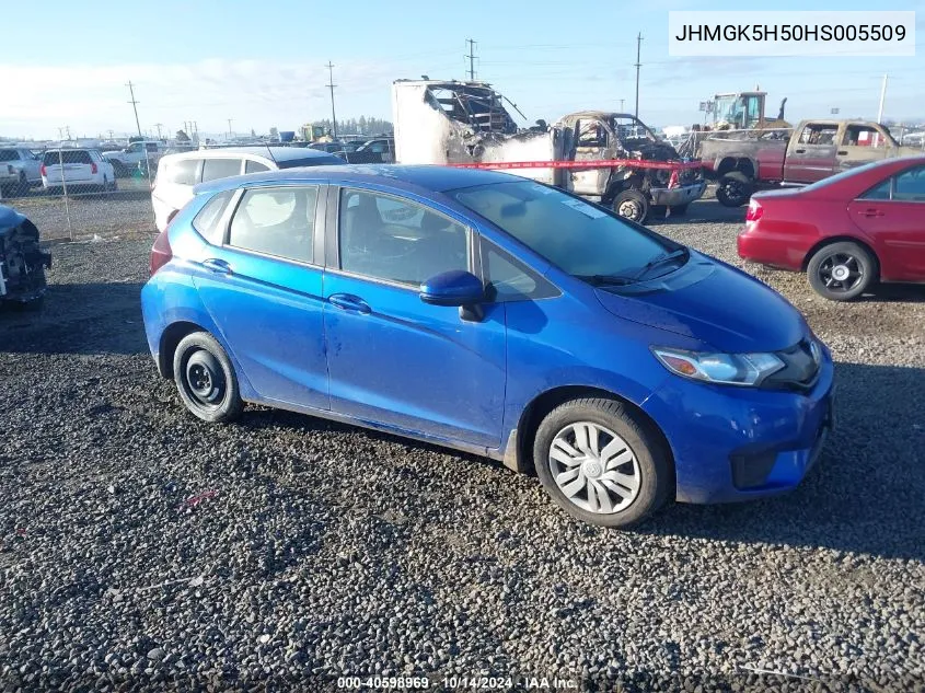 2017 Honda Fit Lx VIN: JHMGK5H50HS005509 Lot: 40598969