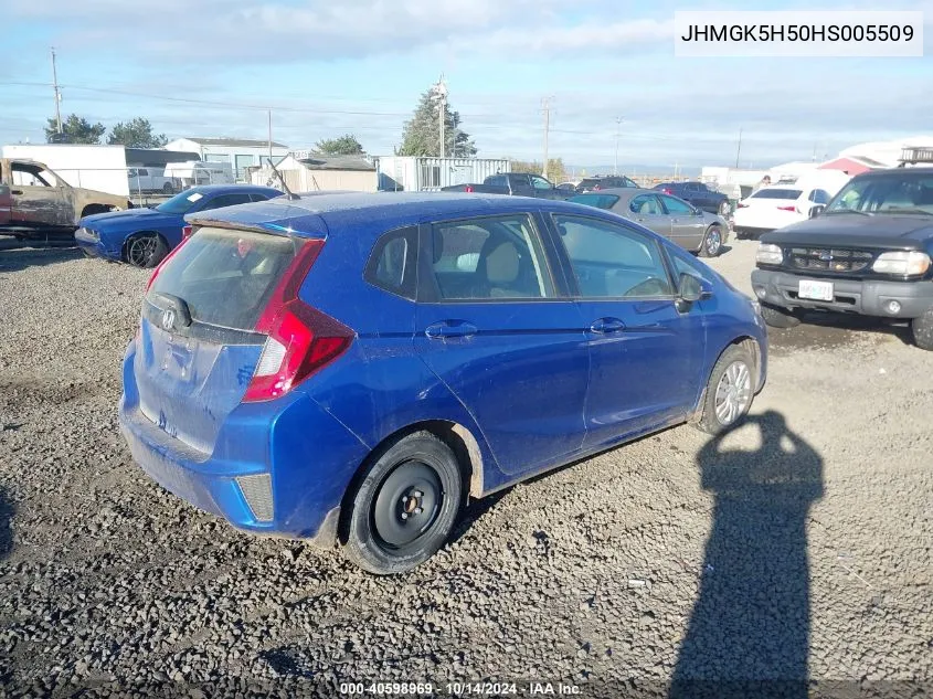 2017 Honda Fit Lx VIN: JHMGK5H50HS005509 Lot: 40598969