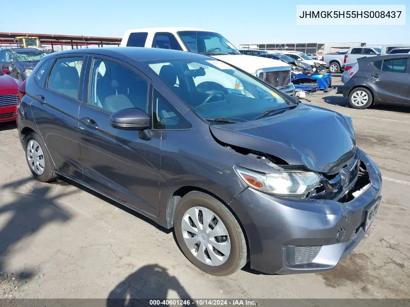 2017 Honda Fit Lx VIN: JHMGK5H55HS008437 Lot: 40601246