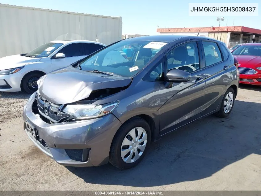 2017 Honda Fit Lx VIN: JHMGK5H55HS008437 Lot: 40601246