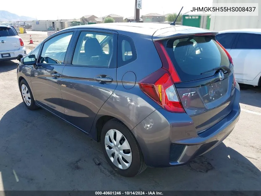 2017 Honda Fit Lx VIN: JHMGK5H55HS008437 Lot: 40601246