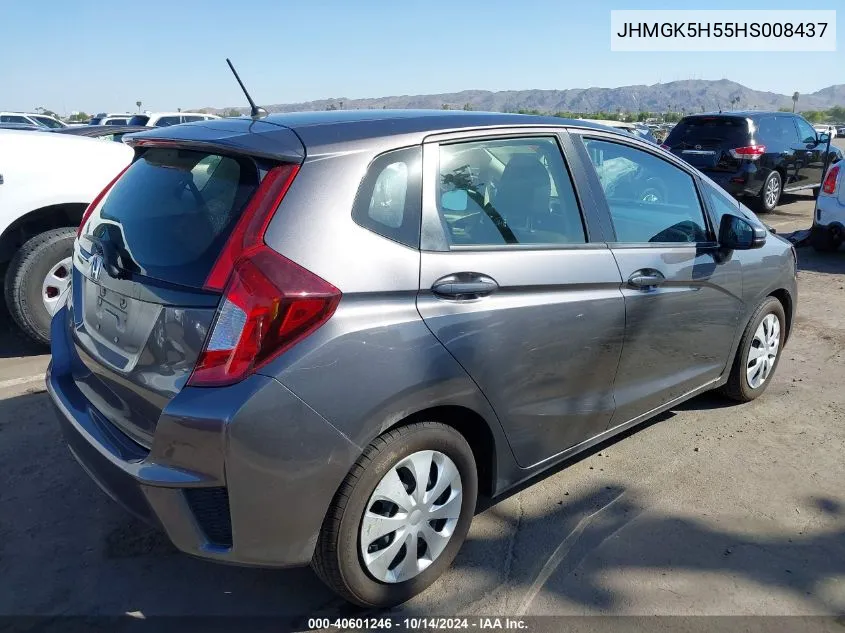 2017 Honda Fit Lx VIN: JHMGK5H55HS008437 Lot: 40601246