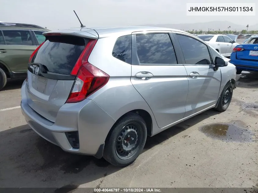 2017 Honda Fit Lx VIN: JHMGK5H57HS011534 Lot: 40646797