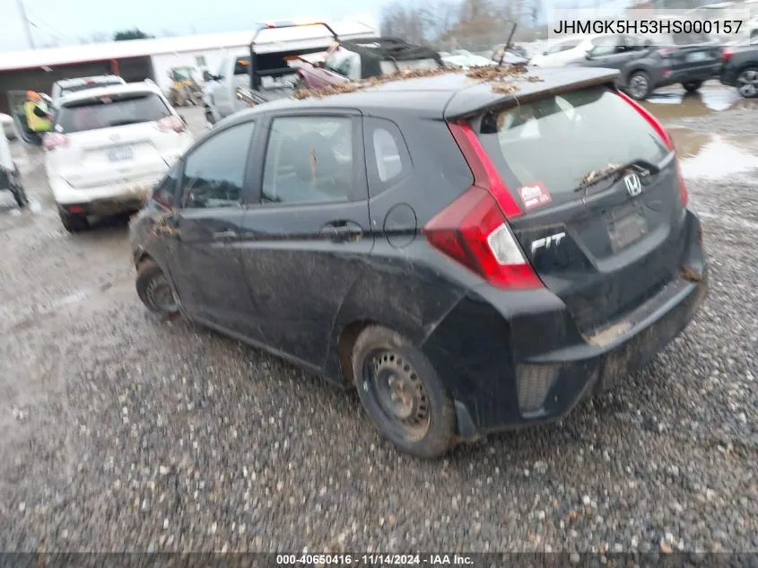 2017 Honda Fit Lx VIN: JHMGK5H53HS000157 Lot: 40650416