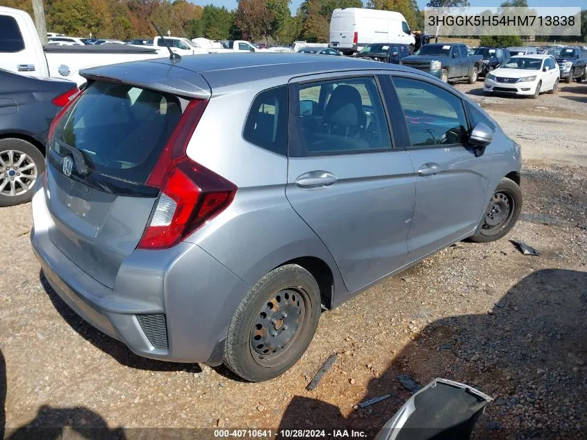 2017 Honda Fit Lx VIN: 3HGGK5H54HM713838 Lot: 40710641