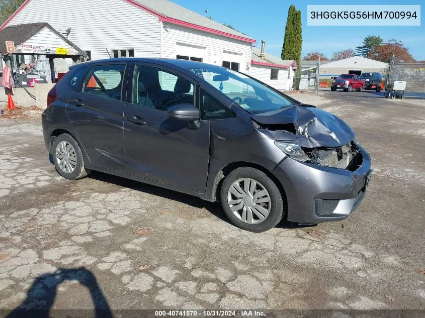 2017 Honda Fit Lx VIN: 3HGGK5G56HM700994 Lot: 40741570