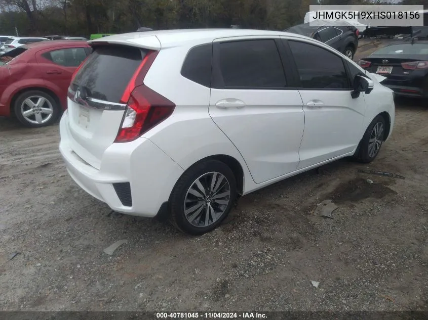 2017 Honda Fit Ex-L VIN: JHMGK5H9XHS018156 Lot: 40781045