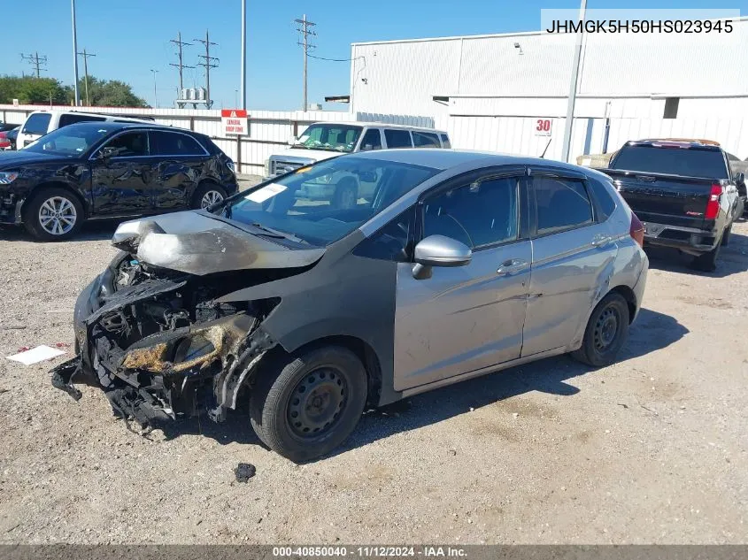 2017 Honda Fit Lx VIN: JHMGK5H50HS023945 Lot: 40850040