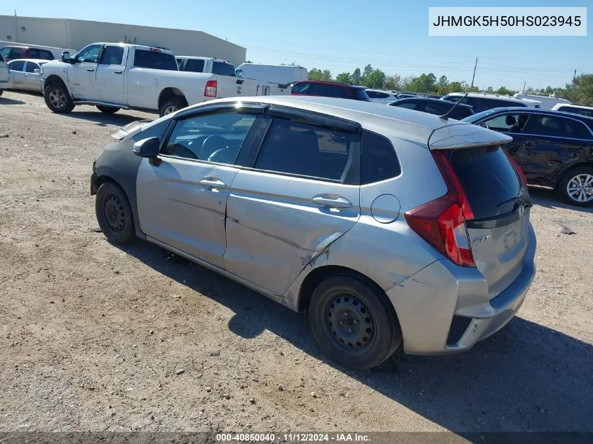 2017 Honda Fit Lx VIN: JHMGK5H50HS023945 Lot: 40850040