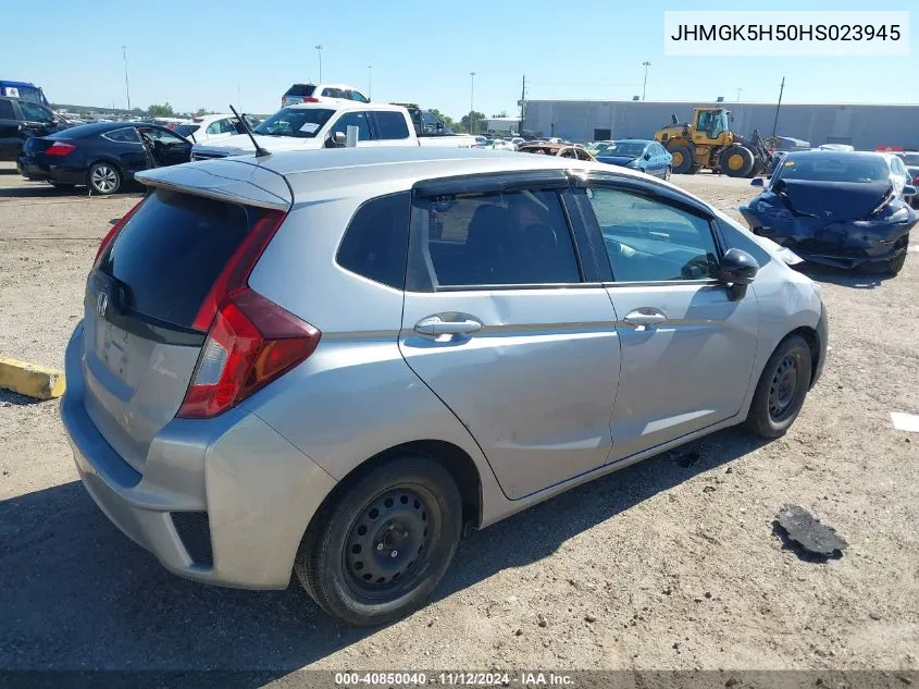 2017 Honda Fit Lx VIN: JHMGK5H50HS023945 Lot: 40850040