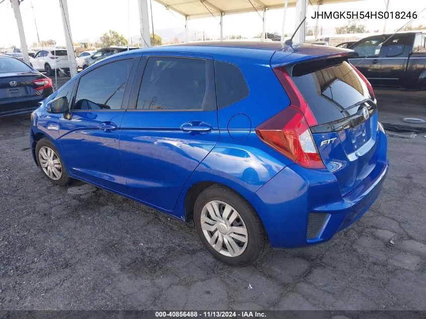 2017 Honda Fit Lx VIN: JHMGK5H54HS018246 Lot: 40856488