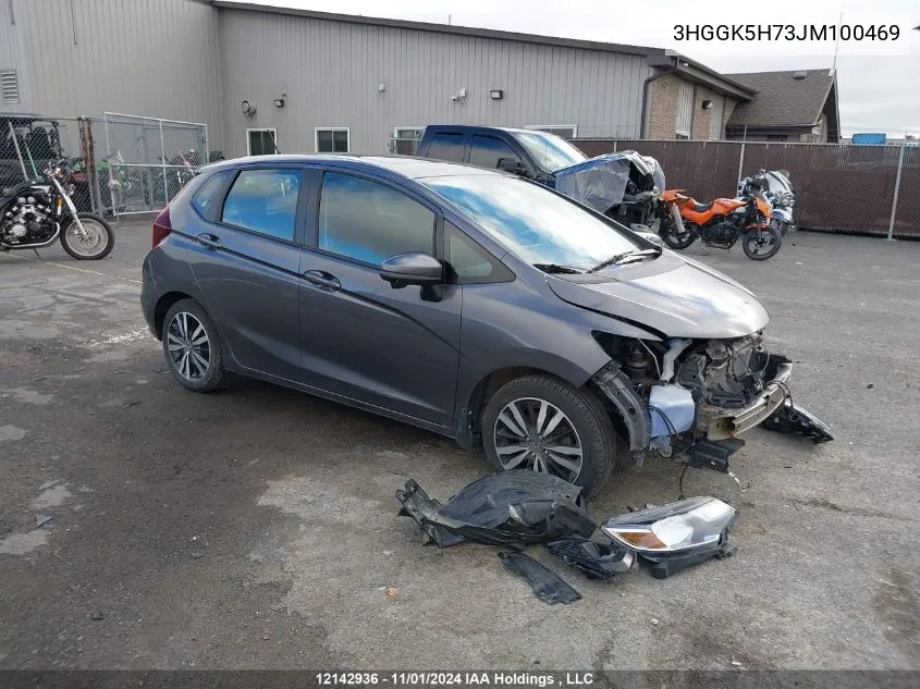 2018 Honda Fit VIN: 3HGGK5H73JM100469 Lot: 12142936