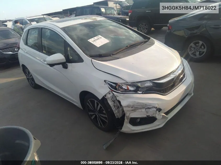 2018 Honda Fit Ex VIN: 3HGGK5H84JM718022 Lot: 39502695