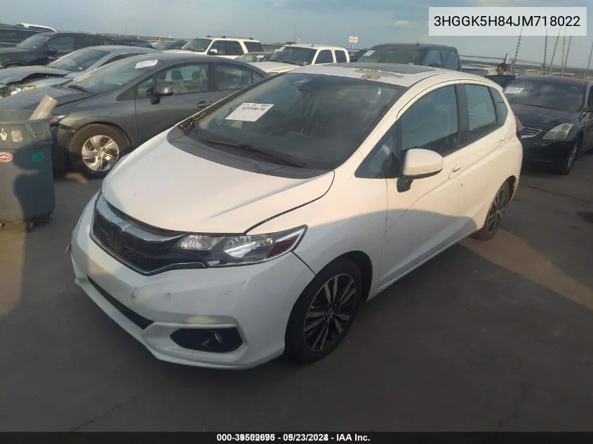 2018 Honda Fit Ex VIN: 3HGGK5H84JM718022 Lot: 39502695