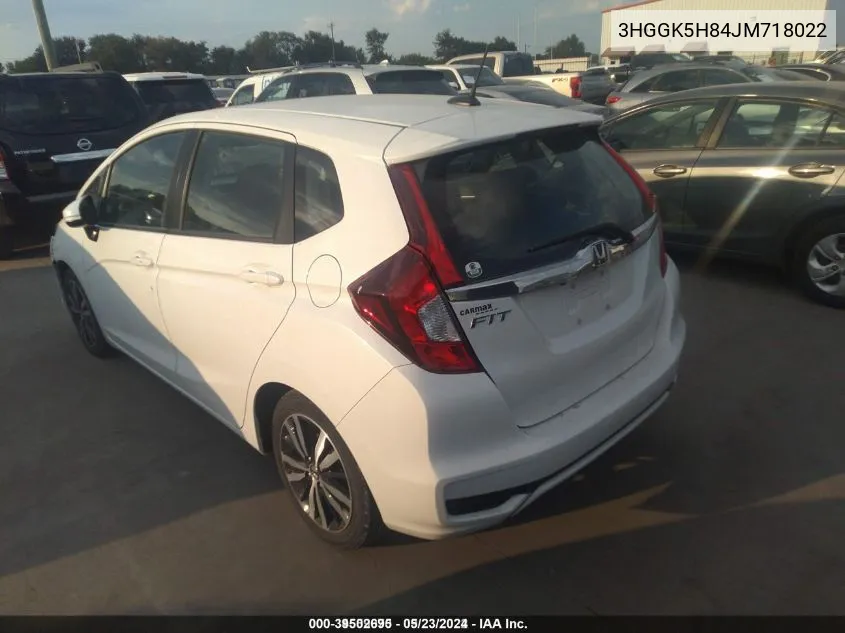 2018 Honda Fit Ex VIN: 3HGGK5H84JM718022 Lot: 39502695