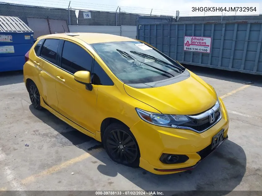 2018 Honda Fit Sport VIN: 3HGGK5H64JM732954 Lot: 39788133