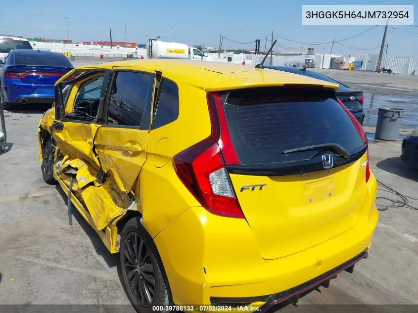 2018 Honda Fit Sport VIN: 3HGGK5H64JM732954 Lot: 39788133