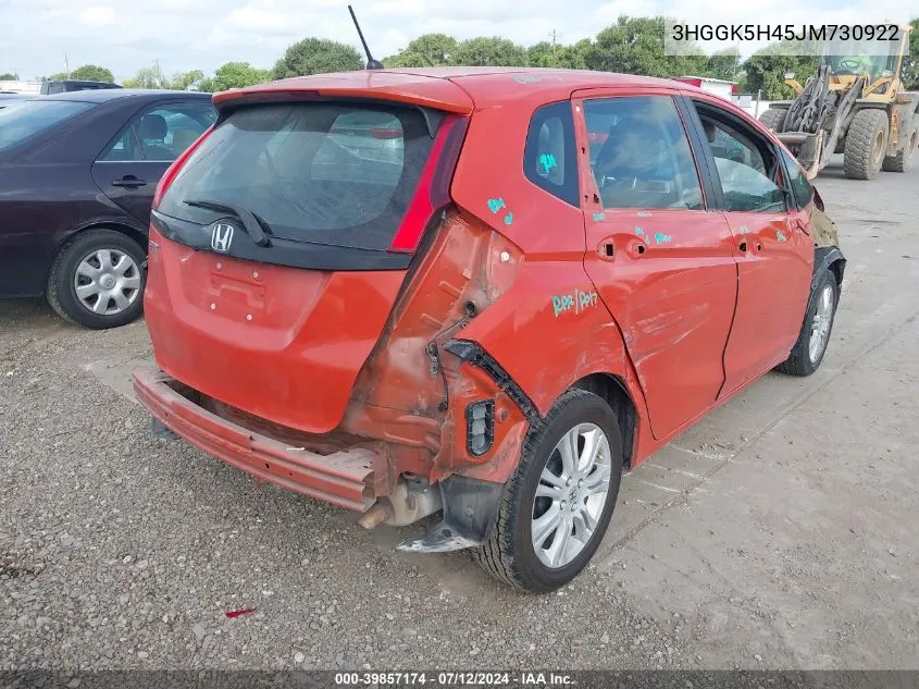 2018 Honda Fit Lx VIN: 3HGGK5H45JM730922 Lot: 39857174