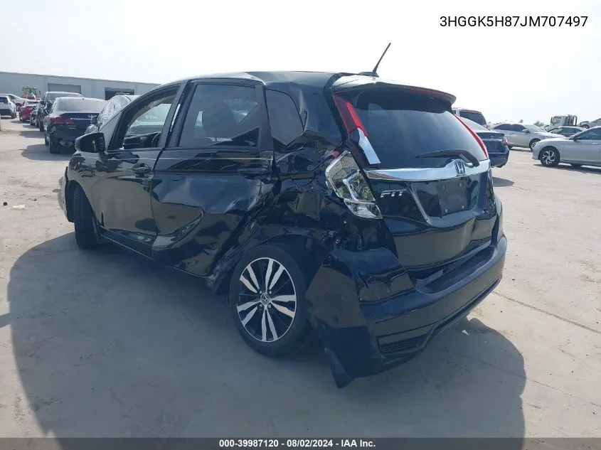 2018 Honda Fit Ex VIN: 3HGGK5H87JM707497 Lot: 39987120