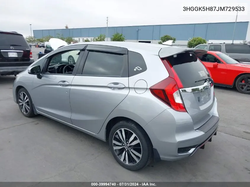 2018 Honda Fit Ex VIN: 3HGGK5H87JM729533 Lot: 39994740