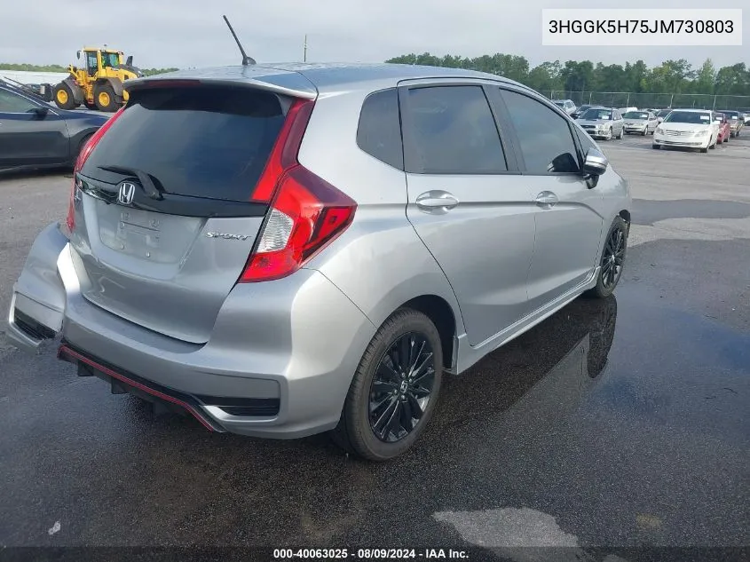 2018 Honda Fit Sport VIN: 3HGGK5H75JM730803 Lot: 40063025