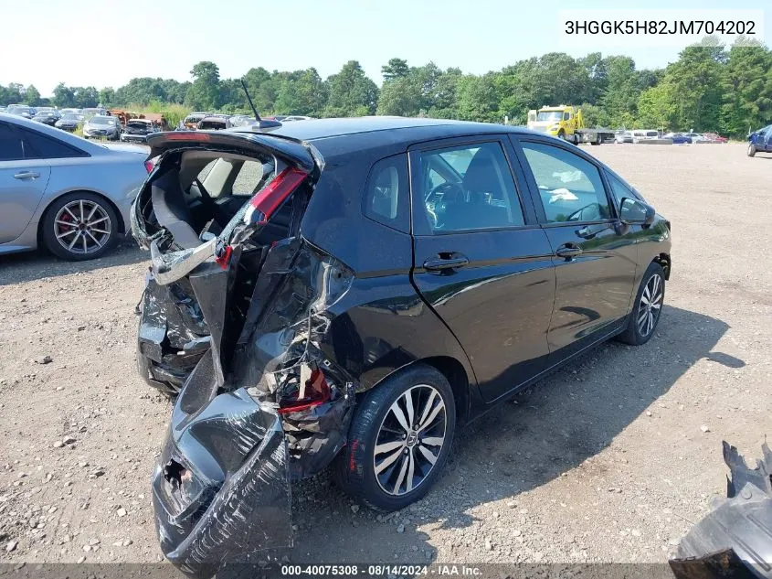 2018 Honda Fit Ex VIN: 3HGGK5H82JM704202 Lot: 40075308