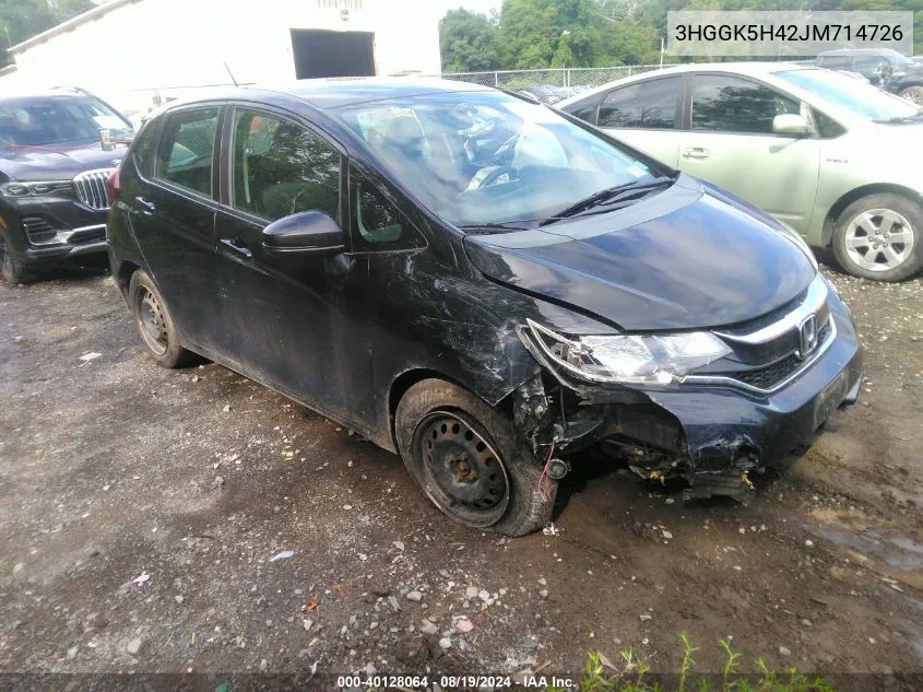 2018 Honda Fit Lx VIN: 3HGGK5H42JM714726 Lot: 40128064