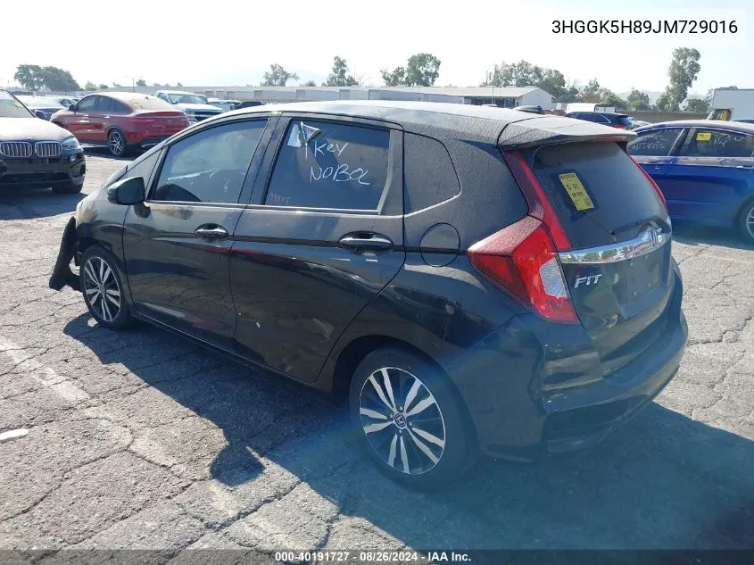 2018 Honda Fit Ex VIN: 3HGGK5H89JM729016 Lot: 40191727