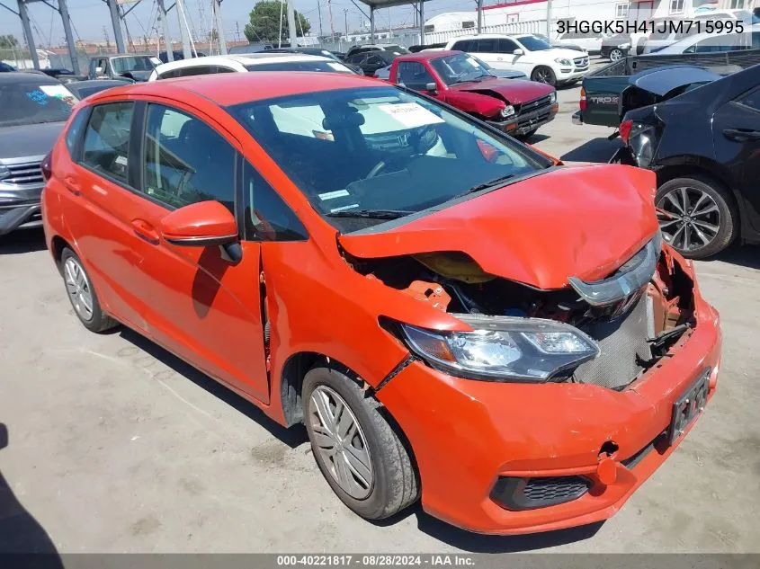 2018 Honda Fit Lx VIN: 3HGGK5H41JM715995 Lot: 40221817