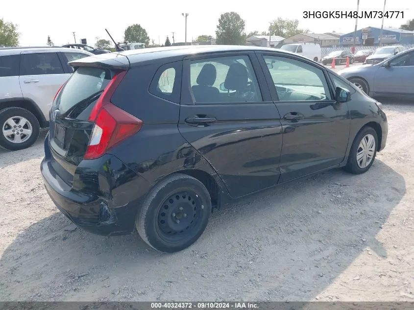 2018 Honda Fit Lx VIN: 3HGGK5H48JM734771 Lot: 40324372