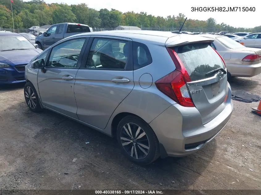 2018 Honda Fit Ex VIN: 3HGGK5H82JM715040 Lot: 40338165