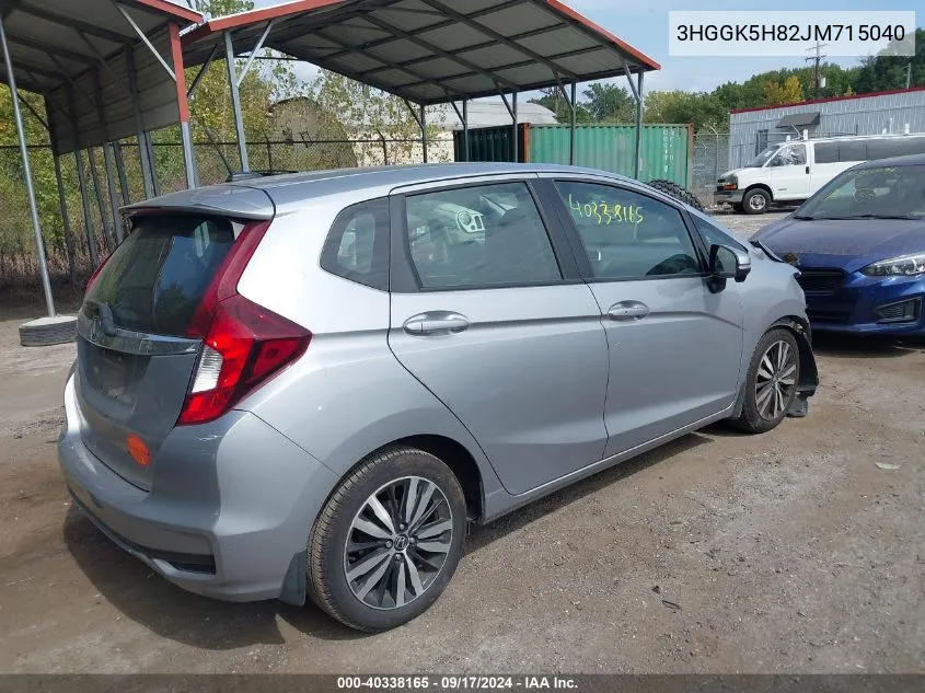 2018 Honda Fit Ex VIN: 3HGGK5H82JM715040 Lot: 40338165