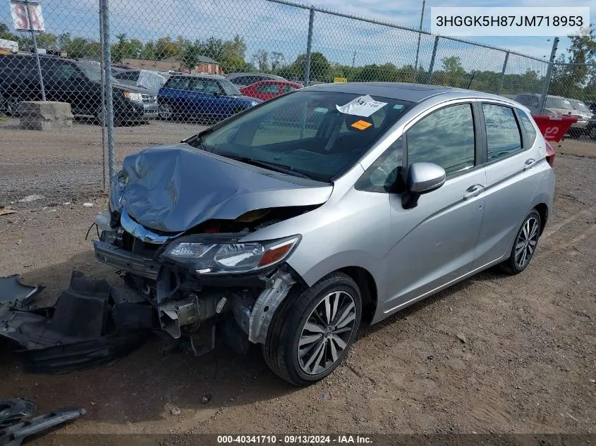 2018 Honda Fit Ex VIN: 3HGGK5H87JM718953 Lot: 40341710