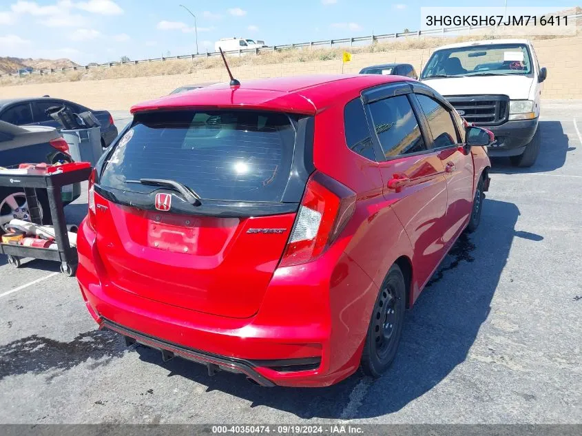 2018 Honda Fit Sport VIN: 3HGGK5H67JM716411 Lot: 40350474