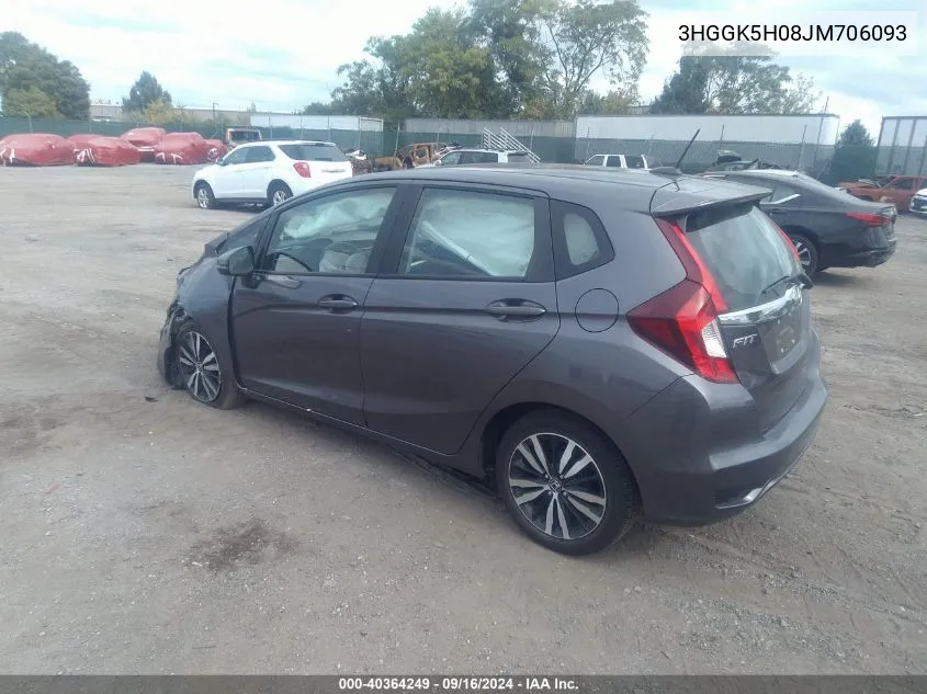 2018 Honda Fit Ex-L VIN: 3HGGK5H08JM706093 Lot: 40364249