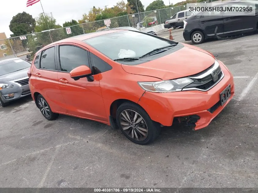 3HGGK5H83JM702958 2018 Honda Fit Ex