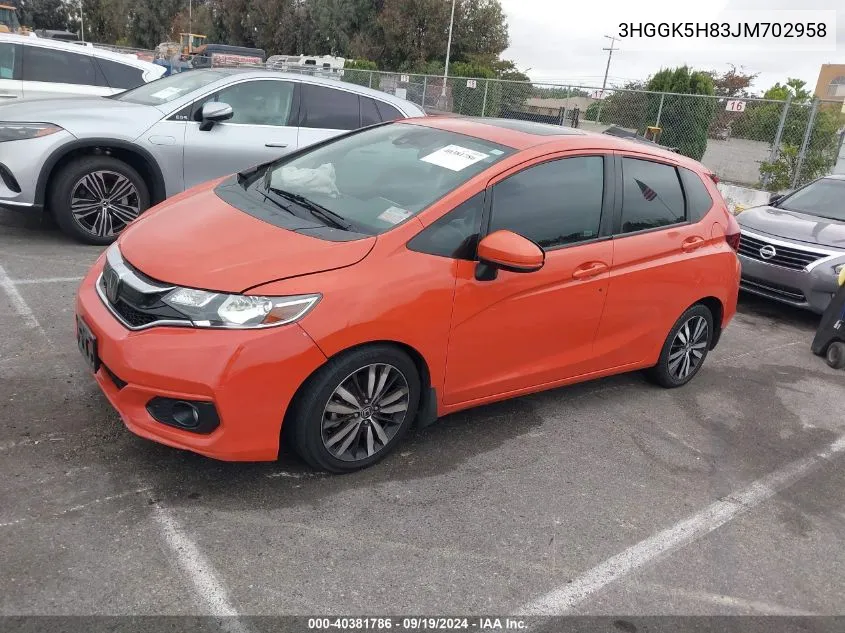 3HGGK5H83JM702958 2018 Honda Fit Ex